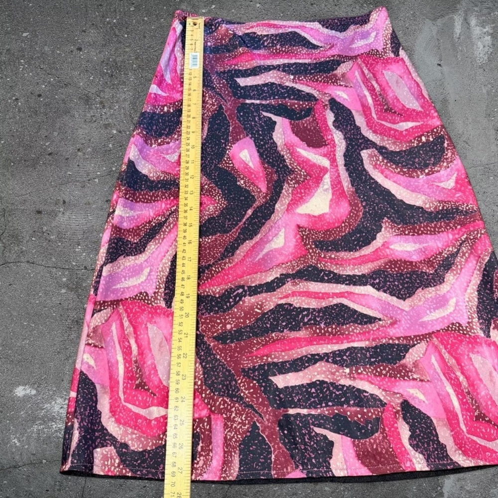 Y2K Pink Abstract Midi Skirt Disney Pop Star Cheetah Girls Bratz - Picture 2 of 4